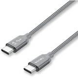 Nevox 1653 USB-kabel 1 m USB 2.0 USB C Grå, Sølv grå, 1 m, USB C, USB C, USB 2.0, 480 Mbit/s, Grå, Sølv