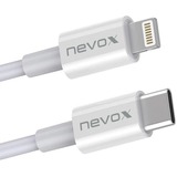 Nevox 1701 Lightning kabel 1 m Hvid Hvid, 1 m, Lightning, USB C, Hanstik, Hanstik, Hvid