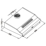 Respekta CH 1259 IXCN, Emhætte rustfrit stål