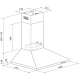 Respekta CH 22058 IXB, Emhætte rustfrit stål
