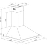 Respekta CH 22078 IXB, Emhætte rustfrit stål