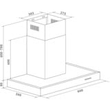 Respekta CH 22098 IXB, Emhætte rustfrit stål