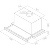 Respekta CH 4138 IX C, Emhætte rustfrit stål
