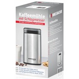 Rommelsbacher EKM 100 Klingekværn 200 W Sort, Rustfrit stål, Kaffekværn rustfrit stål/Sort, 200 W, 230 V, 800 g, 950 mm, 950 mm, 185 mm