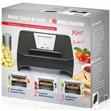 Rommelsbacher Multi Toast & Grill SWG 700 3-i-1 Max, Kontaktgrill Sort/rustfrit stål