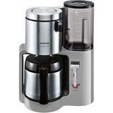 Siemens TC86505 kaffemaskine Dråbe kaffemaskine 1 L, Filter maskine grå/Sort, Dråbe kaffemaskine, 1 L, 1100 W, Sort, Grå, Rustfrit stål