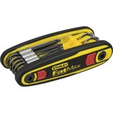 Stanley 0-97-553 torx nøgle, Skruetrækker Gul/Sort, Momentnøgle der kan foldes op, T10,T15,T20,T25,T27,T30,T9, Sort, Gul, Stål, 8 stk