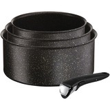 Tefal Ingenio Authentic L6719012 grydesæt 3 stk Sort/Sølv, Sort, Aluminium, Titanium, Aftagelig, Keramisk, Gas, Halogen, Induktion, 1,5 L