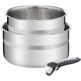 Tefal Jamie Oliver Ingenio grydesæt 3 stk rustfrit stål, Rustfrit stål, Rustfrit stål, Titanium Excellence, Sort, Rustfrit stål, 250 °C, Thermo-Spot