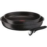 Tefal L67193 grydesæt 2 stk, Stegepande sæt Sort/Sølv, Sort, Aluminium, Sort, Isoleret, Frankrig, 28 cm