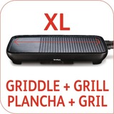 Tefal Malaga TG3918 Grill Bordplade Elektrisk Sort 1960 W Sort, 1960 W, Grill, Elektrisk, 1300 cm², Bordplade, Stegeplade