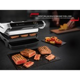 Tefal OptiGrill Elite GC750D30 kontaktgrill Sølv/Sort, Sort, Rustfrit stål, Plast, Rektangulær, Berøring, 600 cm², 300 x 200 mm
