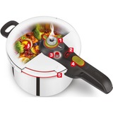 Tefal P2530738 trykkoger til komfurtop 6 L Sort, Rustfrit stål, Potte rustfrit stål/Sort, 6 L, Keramisk, Gas, Halogen, Induktion, Forseglet plade, Sort, Rustfrit stål, 22 cm, Rustfrit stål, 6 person(er)