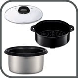 Tefal RK1011 riskoger 700 W Hvid Hvid/Sølv, Hvid, 0,95 m, Glas, 700 W, 294 mm, 295 mm
