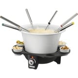 Unold 48645 fonduegryde og wok 1,5 L 8 person(er) Sølv/Sort, 8 person(er), 1,5 L, Sort, Sølv, Rund, Rustfrit stål, Dreje