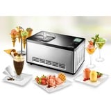 Unold 48845 ismaskine Kompressor ismaskine 2 L 180 W Sort, Rustfrit stål rustfrit stål/Sort, Kompressor ismaskine, 2 L, 1 skåle, Sort, Rustfrit stål, 60 min., LCD