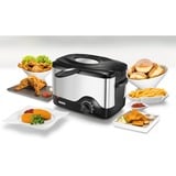 Unold 58615 frituregryde Enkelt Enkeltstående 1200 W Sort, Rustfrit stål, Deep friture Sølv, Frituregryde, 0,5 kg, 1,5 L, 190 °C, Enkelt, Sort, Rustfrit stål, Detail