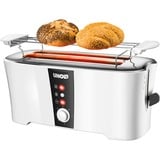 Unold Design Dual 4 skive(r) 1350 W Sort, Hvid, Brødrister Hvid/Sort, 4 skive(r), Sort, Hvid, Plast, Rustfrit stål, Knapper, Niveau, Dreje, Hvid, 1350 W