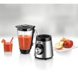 Unold Edel 1,5 L Bordplade blender 500 W Sort, Rustfrit stål, Transparent, Stander rørmaskine rustfrit stål/Sort, Bordplade blender, 1,5 L, Impulsfunktion, Knusning af is, 0,9 m, 500 W