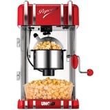 Unold Retro popcornmaskine 300 W Rød, Sølv, Popcorn maskine 300 W, 220 - 240 V, 50 - 60 Hz, 250 x 286 x 433 mm, 3,2 kg