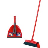 Vileda Broom, Dustpan & Brush Set, Kost Rød/Sort