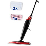 Vileda dampmoppe - Steam XXL Ink PowerPad, Damprenser Sort/Rød, Poseløs, Sort, Rød, 0,4 L, Våd, Vekselstrøm, 1500 W