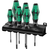 Wera 367/6 Skruetrækkersæt Kraftform Plus TORX® + rack Sort/Grøn, Kraftform Plus – Serie 300