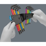 Wera 967 SL/9 TORX® HF Multicolour, Skruetrækker Vinkelnøglesæt med holderfunktion