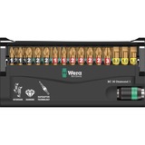 Wera Bit-Check 30 Diamond 1, Bit sæt 30 stk, Phillips, Stjerneskruetrækker, Torx, PH 1,PH 2,PH 3, PZ 1,PZ 2,PZ 3, T10,T15,T20,T25,T30,T40, 25,4 / 4 mm (1 / 4")