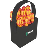 Wera Kraftform 2go 100 skruetrækker bit 11 stk Rød/Gul, 11 stk, Phillips, Stjerneskruetrækker, Torx, PH 1,PH 2, PZ 1,PZ 2, T10,T15,T20, 50 x 120 mm