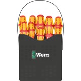 Wera Kraftform 2go 100 skruetrækker bit 11 stk Rød/Gul, 11 stk, Phillips, Stjerneskruetrækker, Torx, PH 1,PH 2, PZ 1,PZ 2, T10,T15,T20, 50 x 120 mm