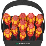 Wera Kraftform 2go 100 skruetrækker bit 11 stk Rød/Gul, 11 stk, Phillips, Stjerneskruetrækker, Torx, PH 1,PH 2, PZ 1,PZ 2, T10,T15,T20, 50 x 120 mm