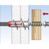 fischer DUOBLADE S 20 stk Udvidelsesanker, Dyvel Lys grå/Rød, Udvidelsesanker, Beton, Grå, 4,4 cm, 5 cm, 20 stk