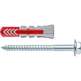 fischer DUOPOWER 6 x 50 S PH LD 50 stk 5 cm, Dyvel Lys grå/Rød, Autoklaveret gasbeton, Mursten, Beton, Gypsum fibre board, Murerarbejde, Gipsplade, Nylon, Grå, 6 mm, 5 cm, 6 mm