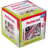 fischer DUOPOWER 8 x 65 Udvidelsesanker 6,5 cm, Dyvel Lys grå/Rød, Udvidelsesanker, Beton, Metal, Grå, 6,5 cm, 8 mm