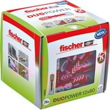fischer Dübel DUOPOWER 12x60 LD, Dyvel Lys grå/Rød