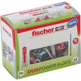 fischer Dübel DUOPOWER 6x30 S LD, Dyvel Lys grå/Rød