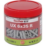 fischer Universalpløk UX 6x35 R, dåse, Dyvel grå