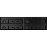 Chieftec CMR-425 drive bay panel Bærerpanel Sort, Monteringsrammen Sort, Bærerpanel, Sort, Metal, 9.5 mm, 1 blæser(e), 4 cm
