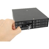 Chieftec CMR-625 drive bay panel Sort, Monteringsrammen Sort, Sort, Metal, 9.5 mm, 1 blæser(e), 4 cm, HDD