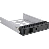 ICY BOX Carrier IB-129SSK-B HDD kabinet Aluminium, Sort 2.5/3.5", Indramning Sort, HDD kabinet, 2.5/3.5", SAS, SATA, 6 Gbit/sek., Hot-swap, Aluminium, Sort