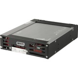 ICY BOX IB-138SK-B-II drive bay panel Sort, Indramning Sort, Sort, Aluminium, 146 mm, 42 mm, 188 mm, 800 g, Detail