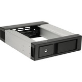 ICY BOX IB-158SK-B 13,3 cm (5.25") Bærerpanel Sort, Indramning Sort, 13,3 cm (5.25"), Bærerpanel, 3.5", SATA, SATA II, SATA III, Sort, Aluminium