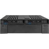 Icy Dock MB322SP-B drive bay panel Sort, Monteringsrammen Sort, Sort, Metal, Plast, 7,9.5 mm, 6 Gbit/sek., HDD, SSD, 41,3 mm