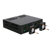 Icy Dock MB326SP-B disk array Stativ (1U) Sort, Indramning Sort, HDD, SSD, Serial ATA III, 2.5", 6 Gbit/sek., Stativ (1U), Sort