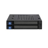 Icy Dock MB522SP-B drev dockingstation Sort, Indramning Sort, HDD, SSD, SATA, 2.5,3.5", 6 Gbit/sek., Sort, Data, Strøm