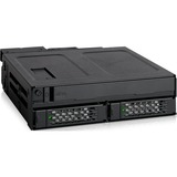 Icy Dock MB602SPO-B drive bay panel Sort, Bageplan Sort, Sort, Metal, 9.5,12.7 mm, 1 blæser(e), 4 cm, 12 Gbit/sek.