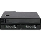 Icy Dock MB602SPO-B drive bay panel Sort, Bageplan Sort, Sort, Metal, 9.5,12.7 mm, 1 blæser(e), 4 cm, 12 Gbit/sek.