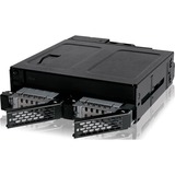 Icy Dock MB602SPO-B drive bay panel Sort, Bageplan Sort, Sort, Metal, 9.5,12.7 mm, 1 blæser(e), 4 cm, 12 Gbit/sek.