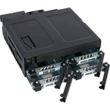 Icy Dock MB604SPO-B drive bay panel Sort, Indramning Sort, Sort, Metal, 9.5,12.7 mm, 1 blæser(e), 4 cm, 12 Gbit/sek.
